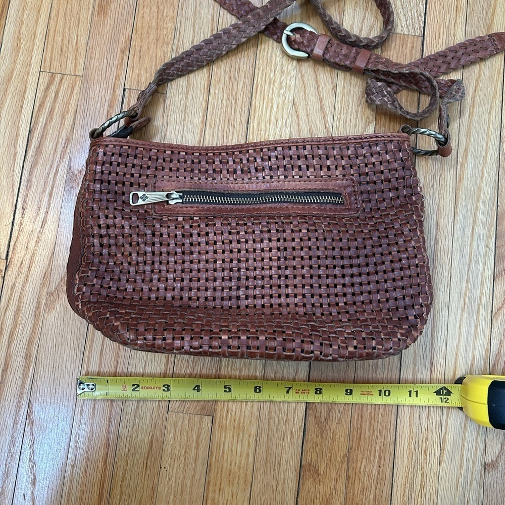 Patricia Nash Banyoles Crossbody Woven Leather Bag Brown - Picture 10 of 11